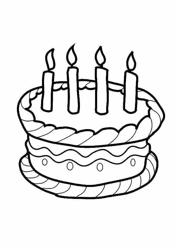 Coloriage Gâteau D'anniversaire 7