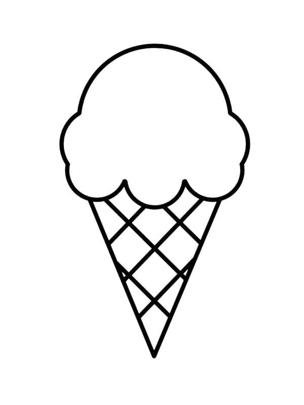 Coloriage Glaces Simples