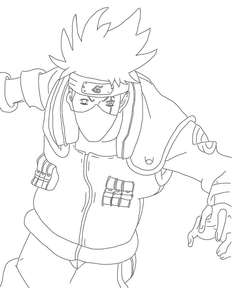 Coloriage Hatake Kakashi 1 à imprimer