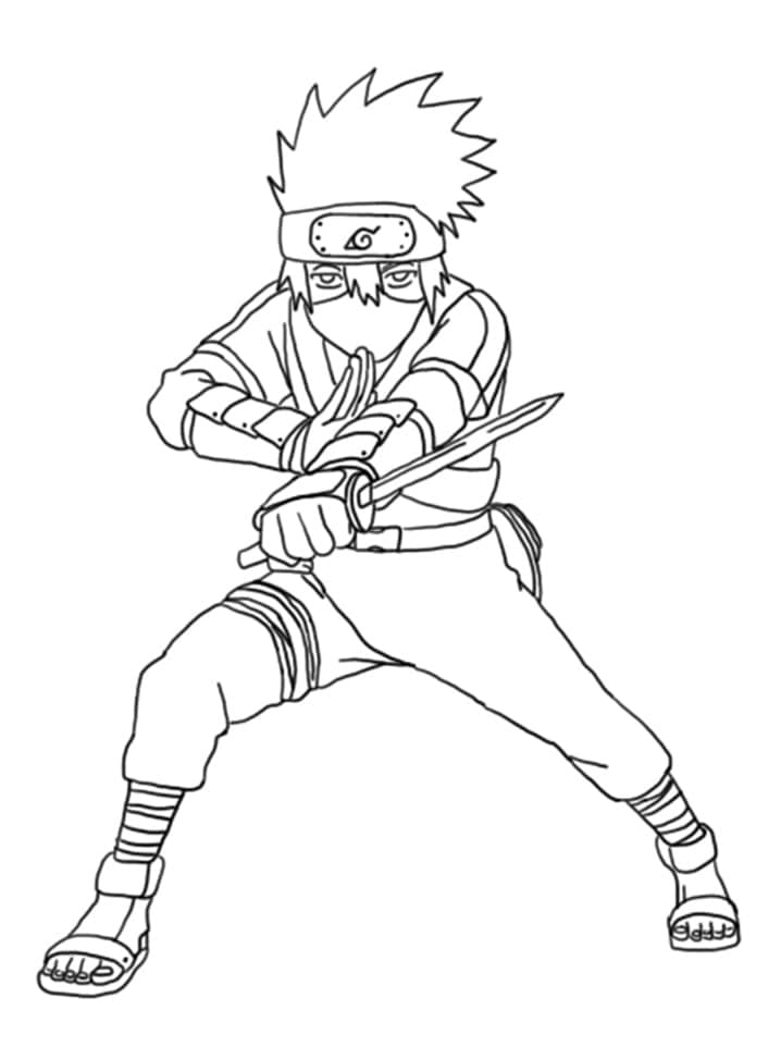 Coloriage Hatake Kakashi 3