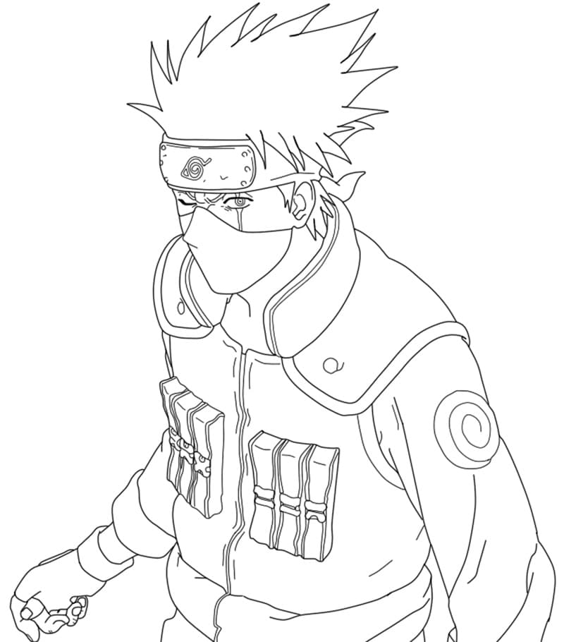 Coloriage Hatake Kakashi 4