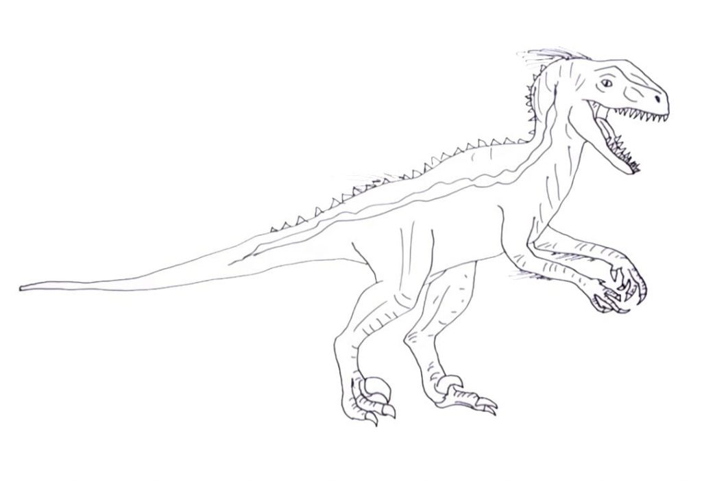 Coloriage indoraptor 2 à imprimer