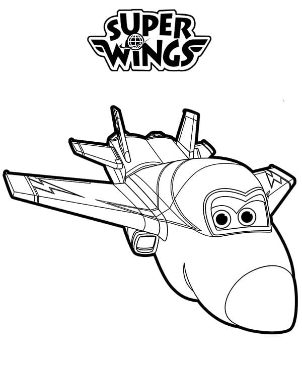 Coloriage jerome de super wings