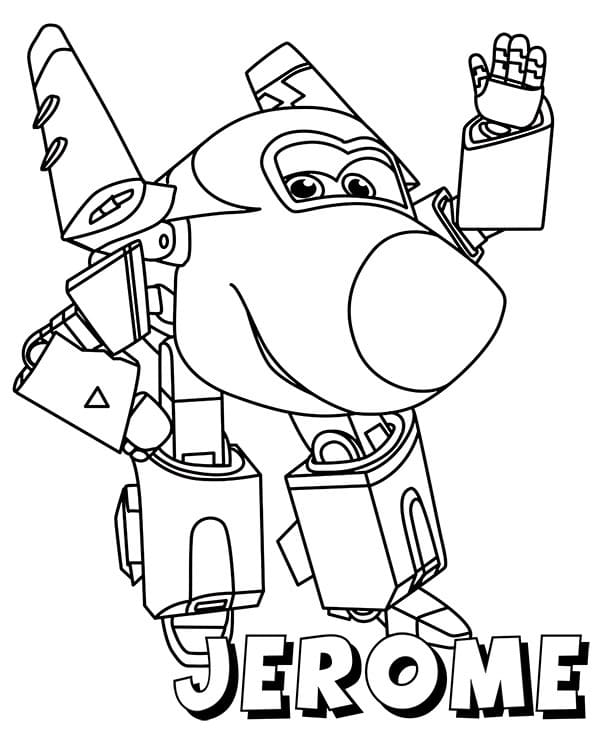 Coloriage jerome super wings