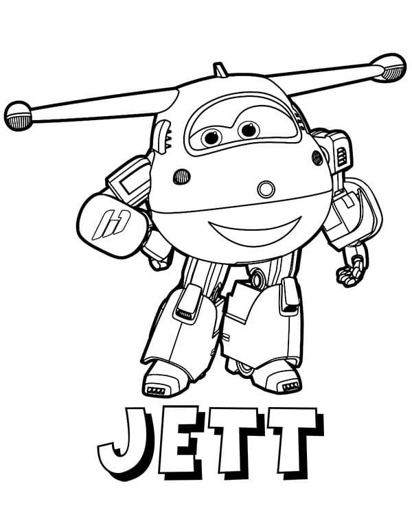 Coloriage jett super wings