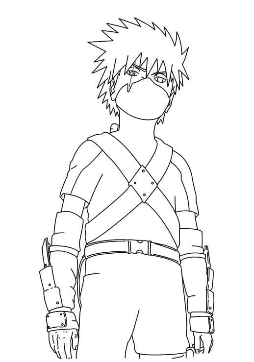 Coloriage Jeune Kakashi à imprimer