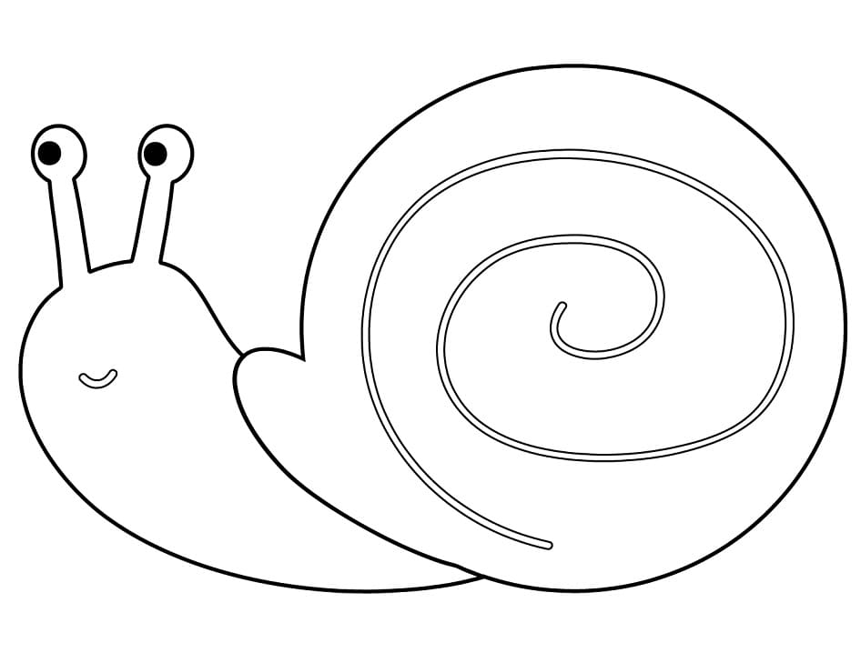 Coloriage joli escargot à imprimer