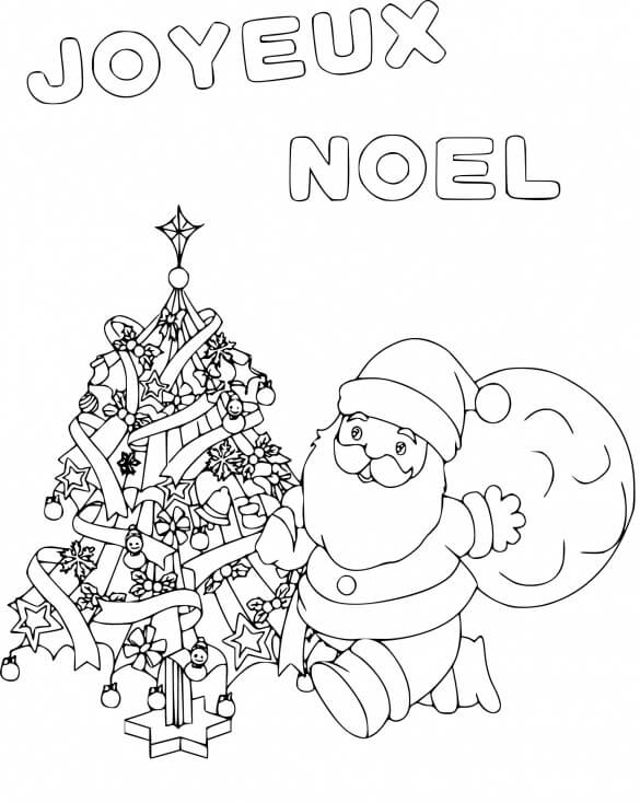 Coloriage Joyeux Noël à imprimer et dessin