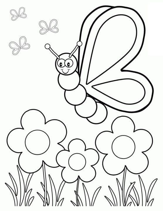 Coloriage joyeux printemps