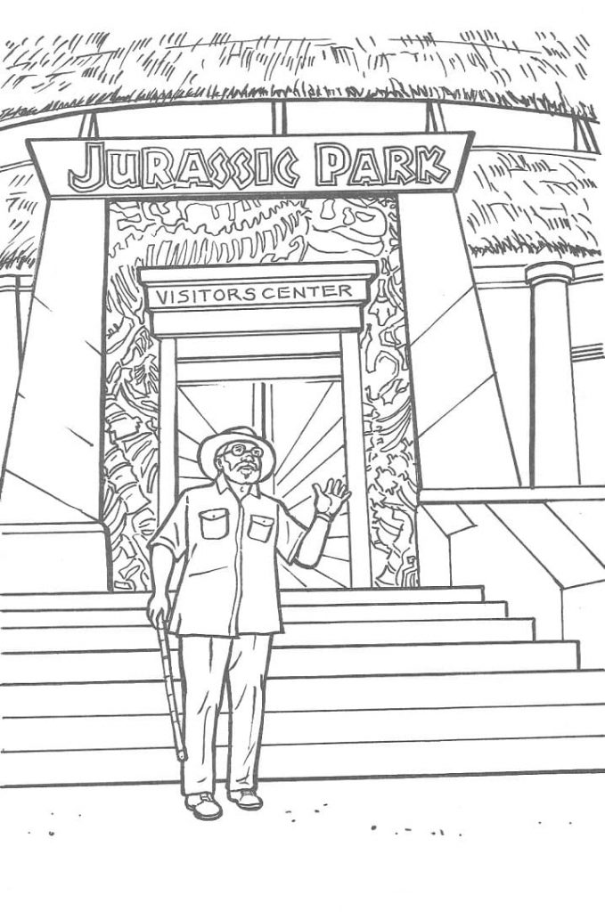 Coloriage jurassic park 1 à imprimer