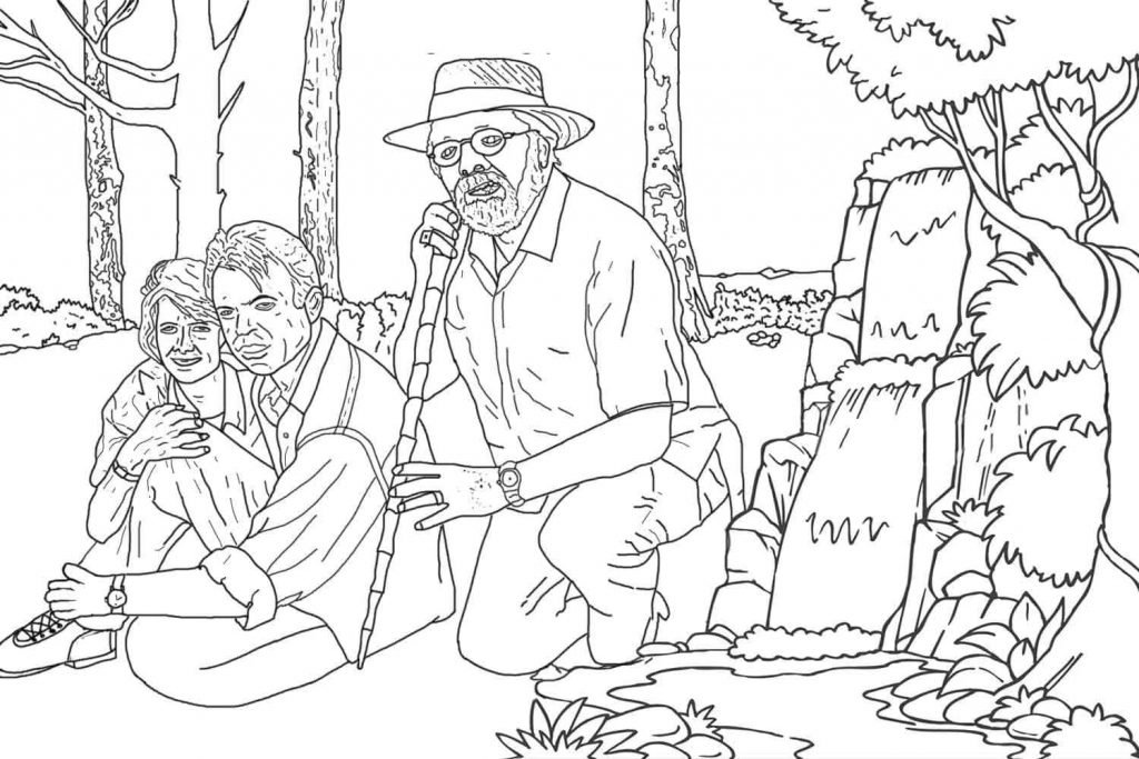 Coloriage jurassic park 7 à imprimer