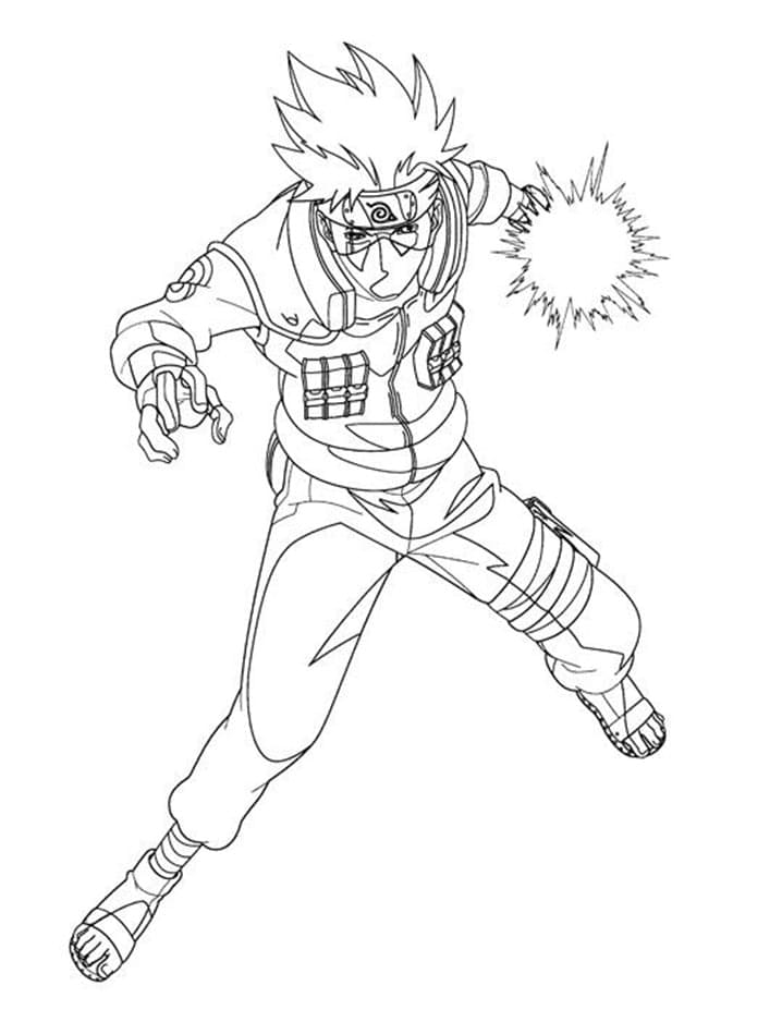 Coloriage Kakashi 4 à imprimer