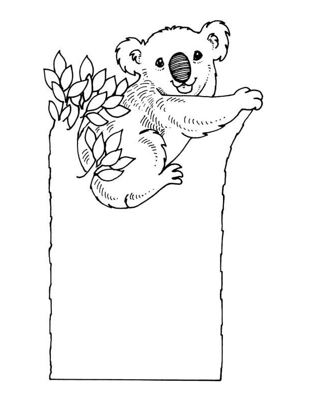 Coloriage koala mignon 2