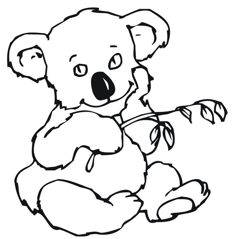 Coloriage koala mignon