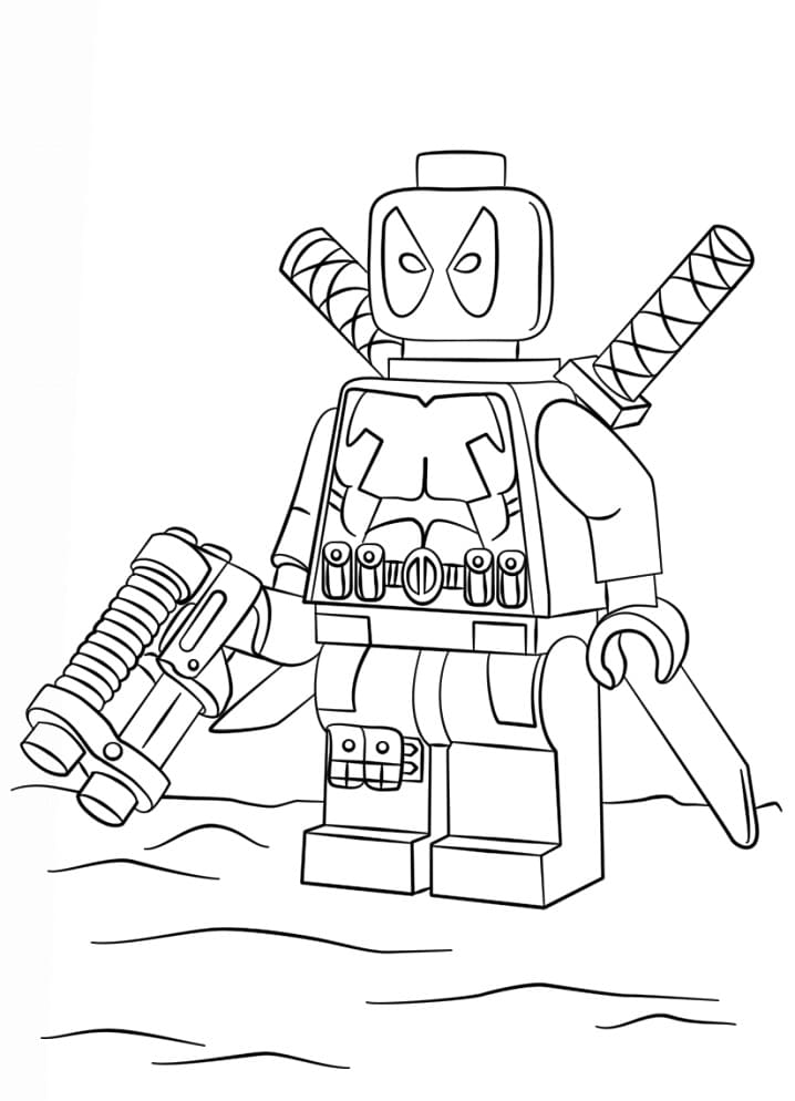 Coloriage lego deadpool