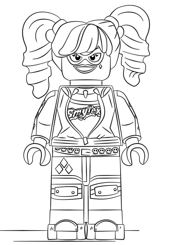Coloriage lego harley quinn