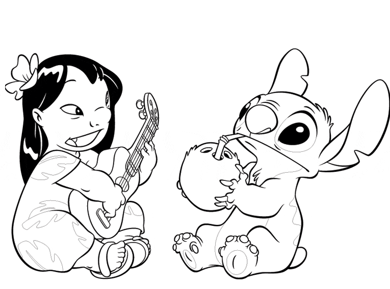 Coloriage lilo et stitch 7