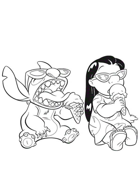 Coloriage lilo et stitch 8