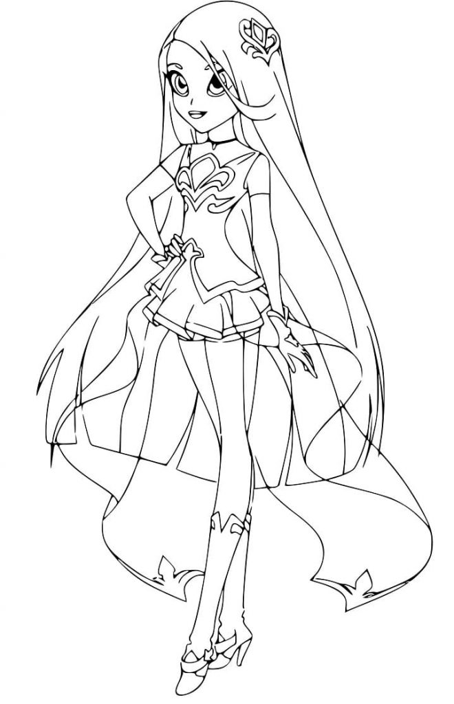 Coloriage lina lolirock à imprimer