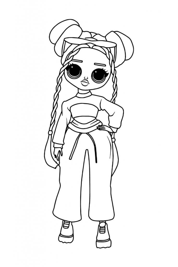 Coloriage lol omg girl shilax à imprimer