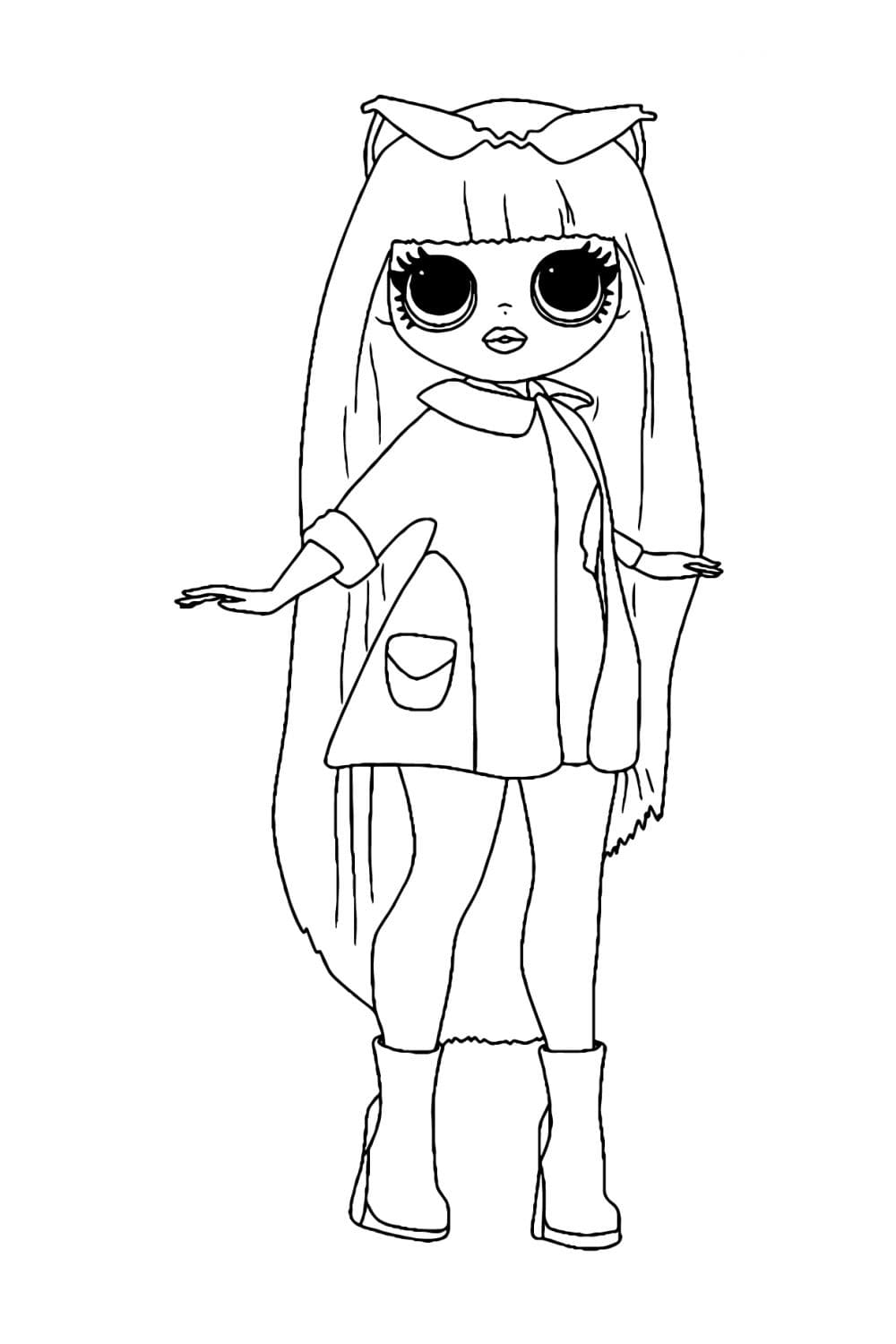 Coloriage lol omg groovy baby girl à imprimer