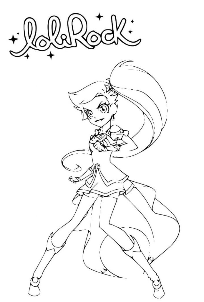 Coloriage lolirock auriana à imprimer