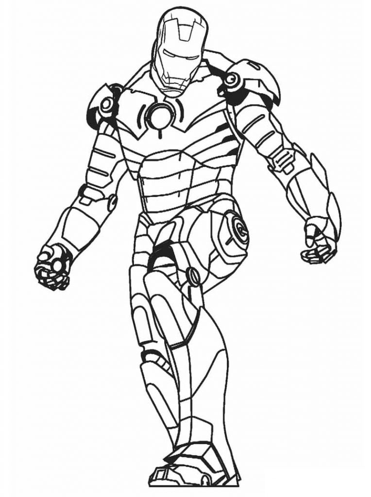 Coloriage marvel iron man à imprimer