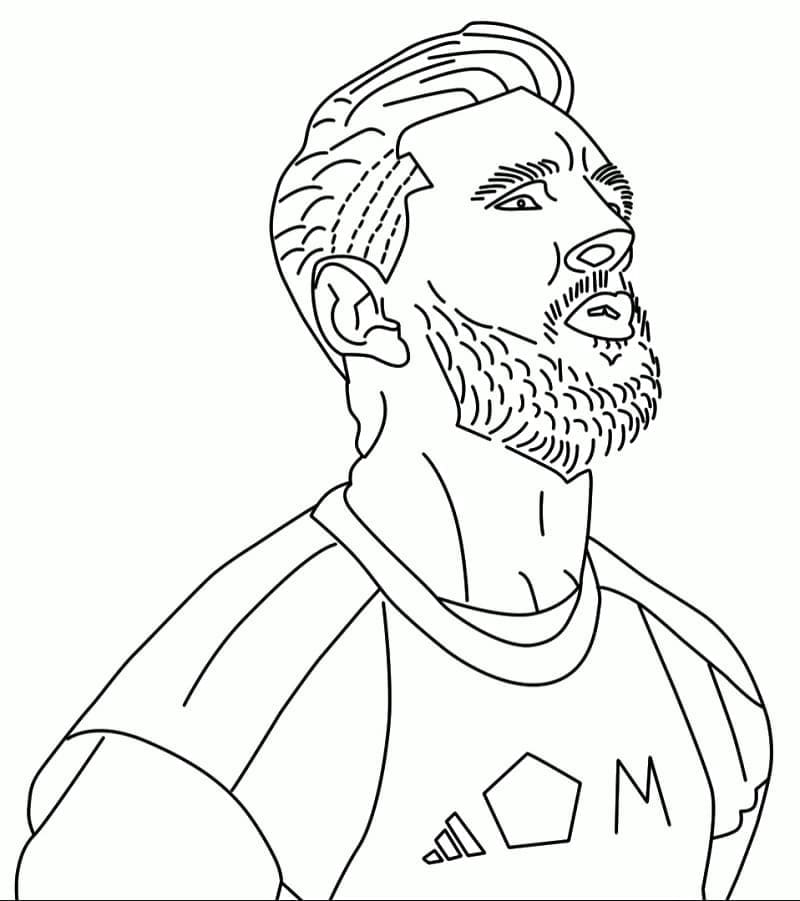 Coloriage messi 1