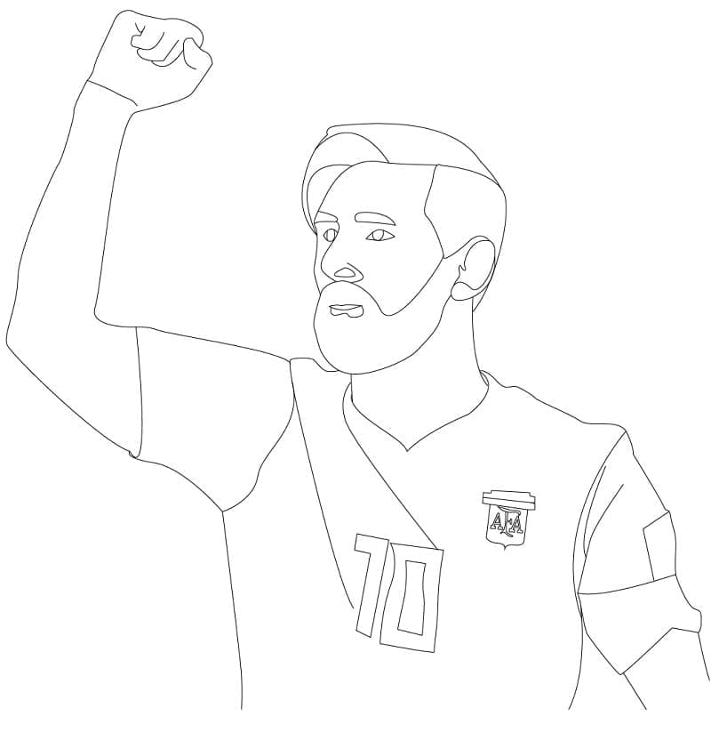 Coloriage messi 5