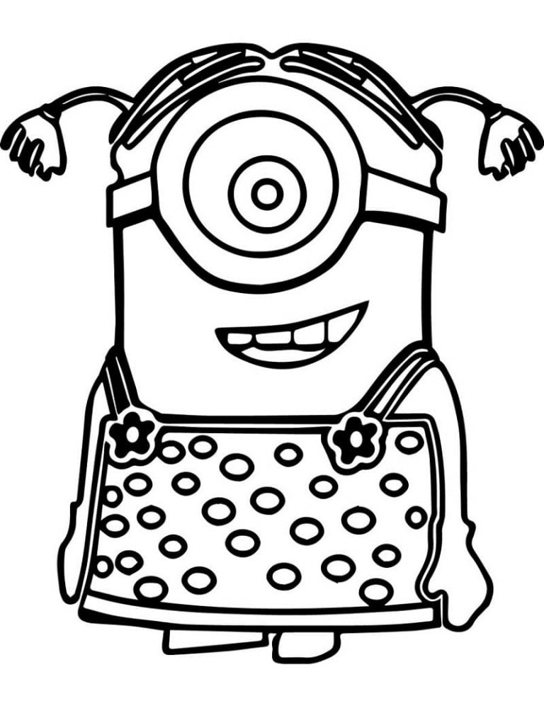 Coloriage minion stuart mignon à imprimer