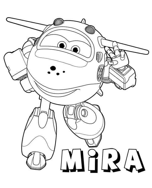 Coloriage mira super wings 1