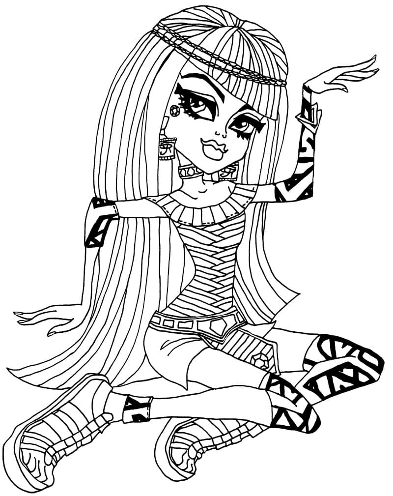Coloriage monster high cleo