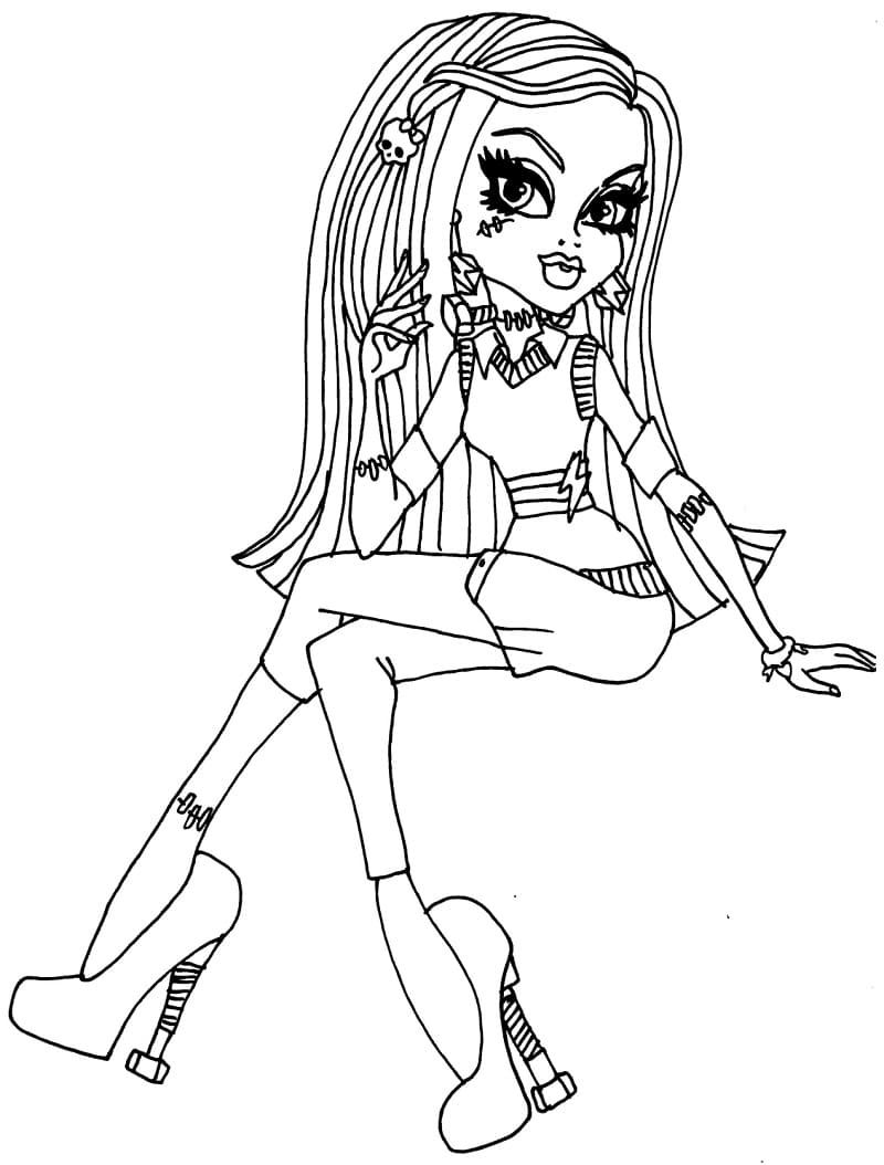 Coloriage monster high frankie stein