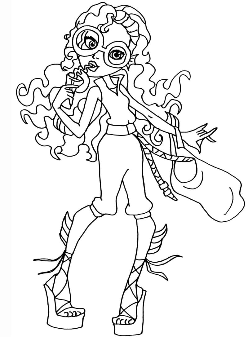 Coloriage monster high lagoona blue