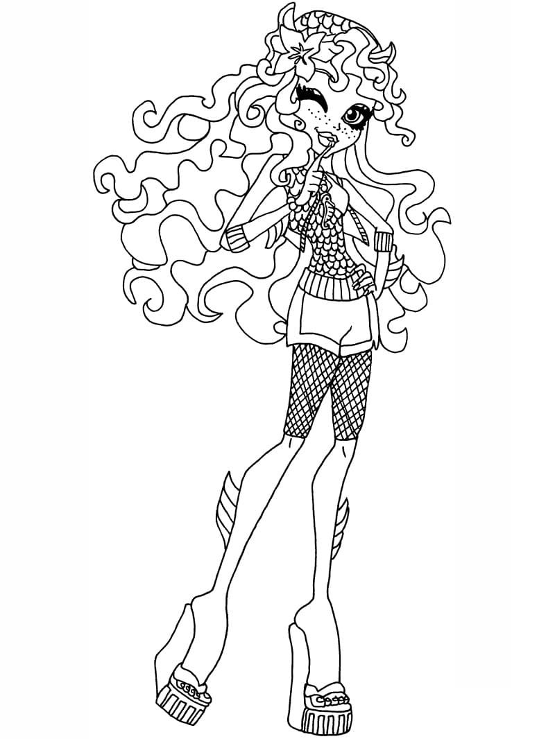 Coloriage monster high lagoona