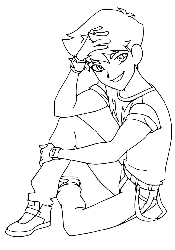 Coloriage nathaniel lolirock à imprimer