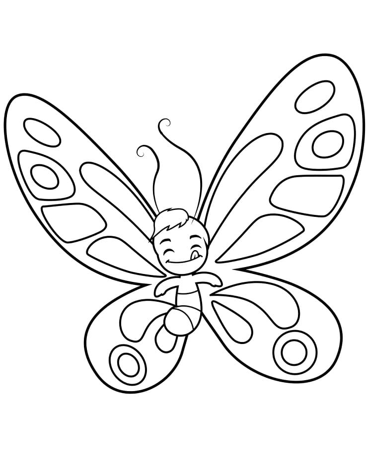 Coloriage papillon 7