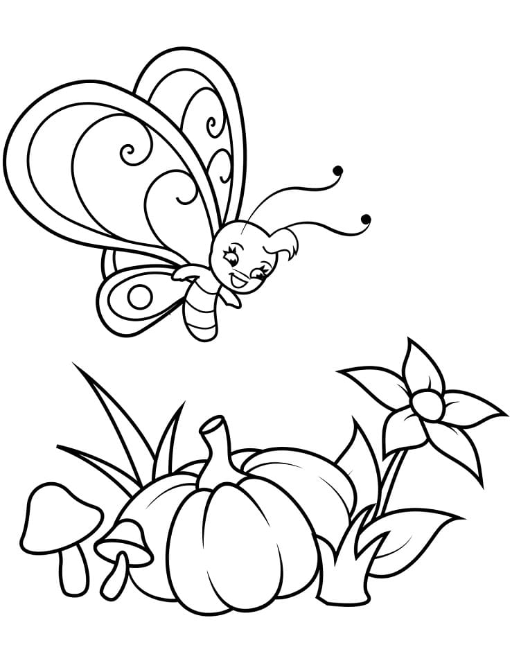 Coloriage papillon 8