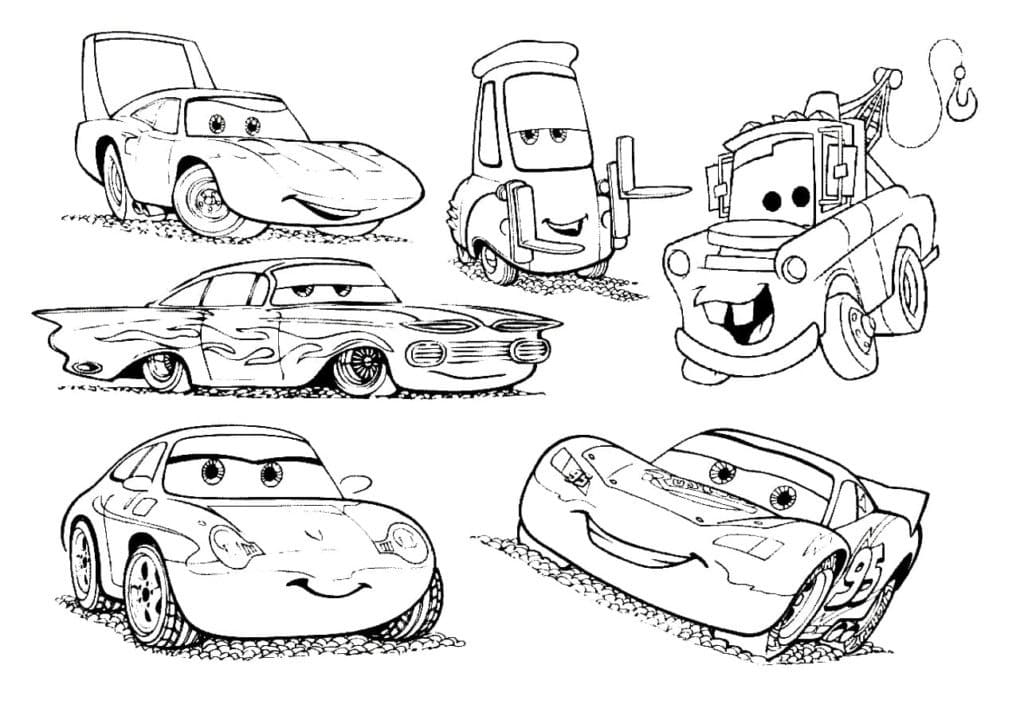 Coloriage personnages de cars