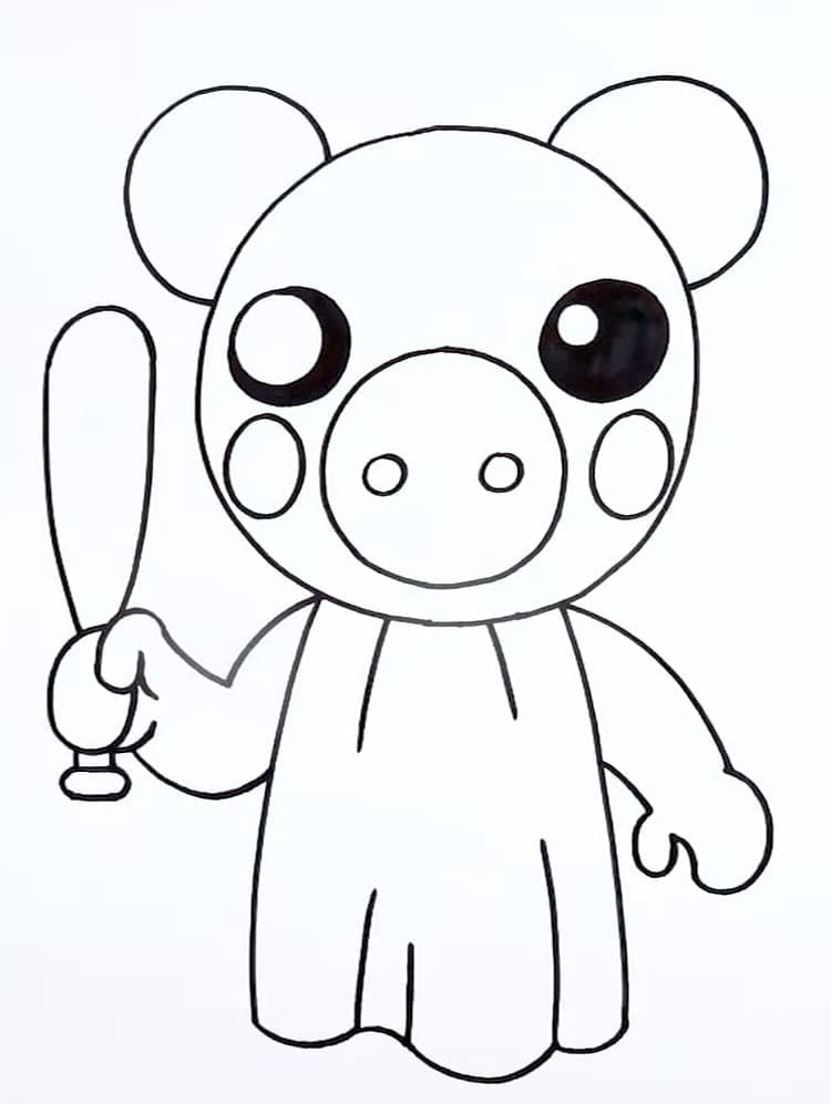 Coloriage piggy roblox 1 à imprimer