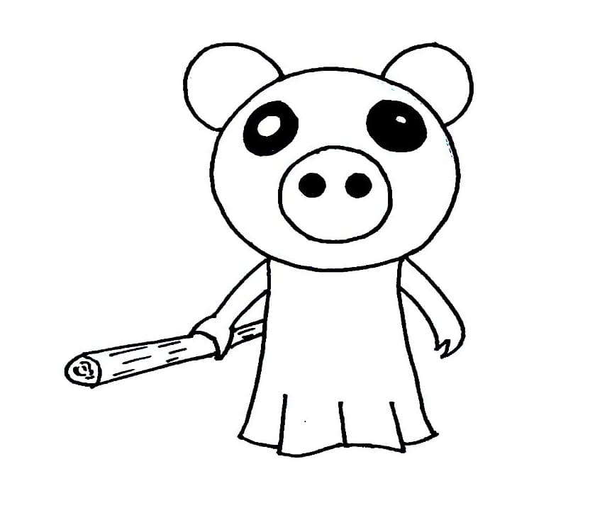 Coloriage piggy roblox 3 à imprimer