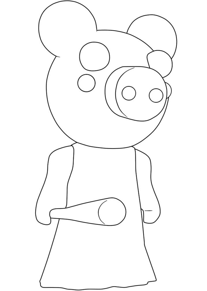 Coloriage piggy roblox 4 à imprimer