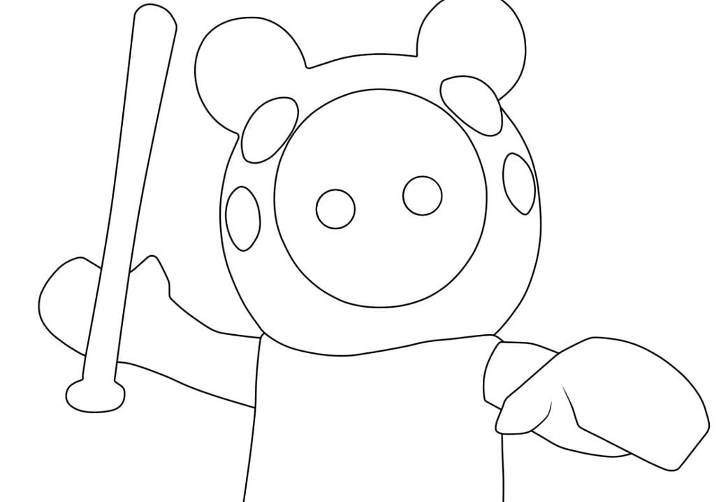 Coloriage piggy roblox 5 à imprimer