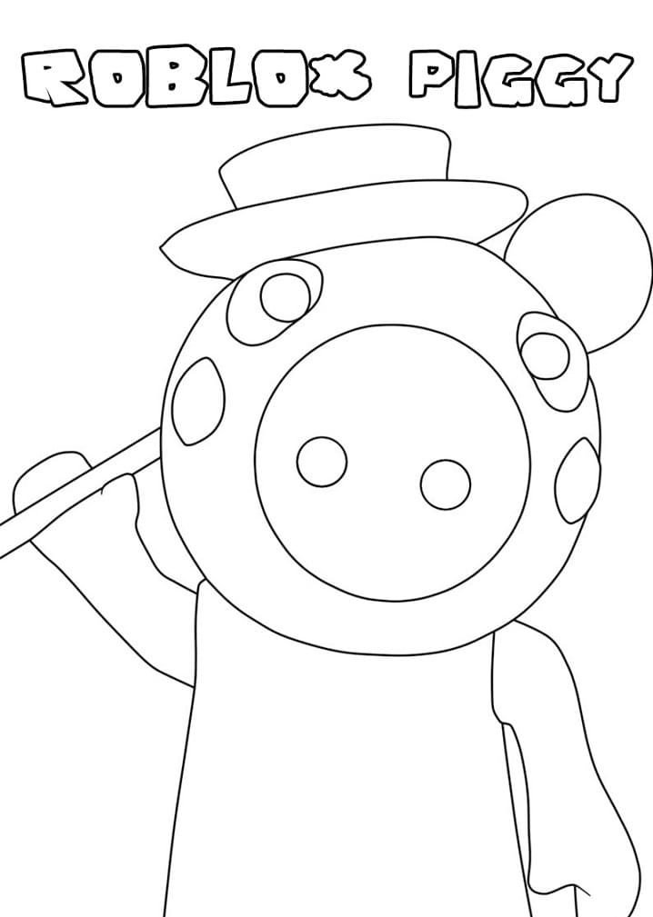 Coloriage piggy roblox à imprimer