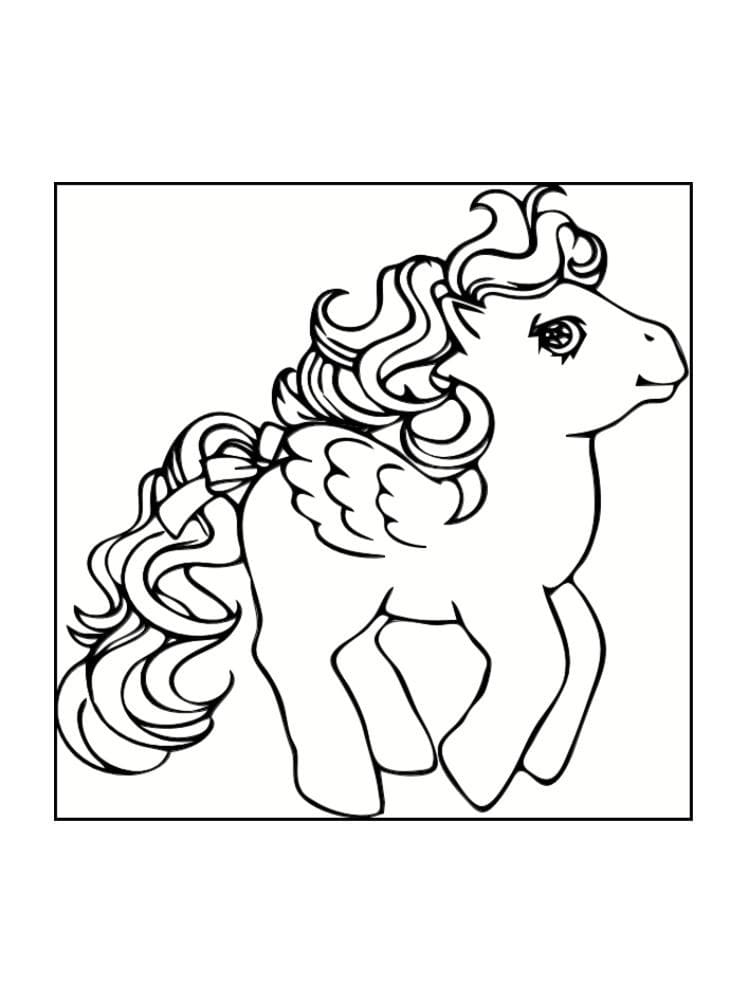 Coloriage poney aile de princesse à imprimer