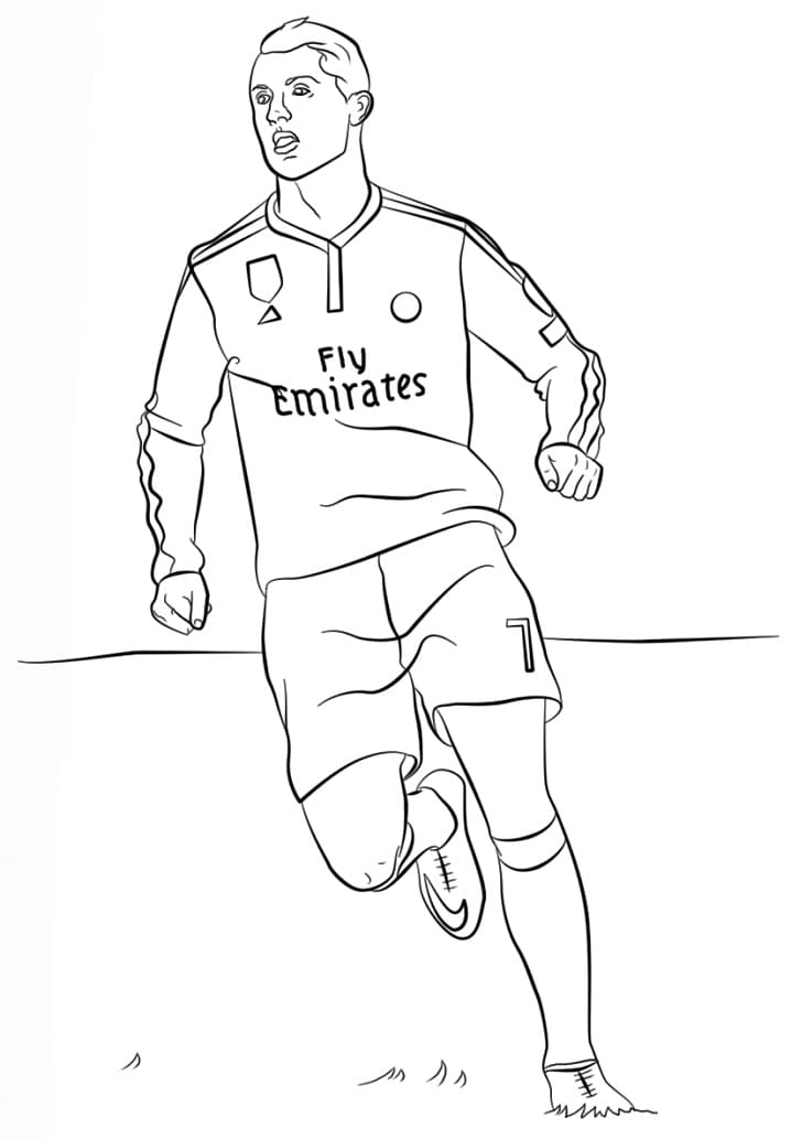 Coloriage Cristiano Ronaldo à imprimer