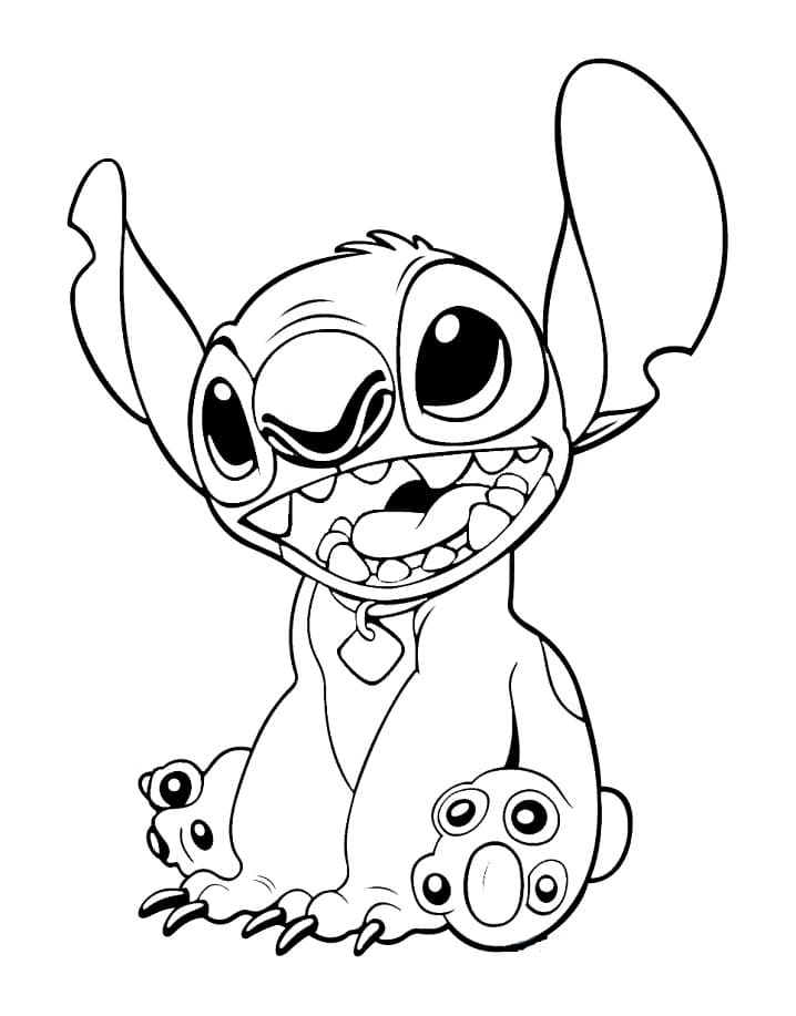 Coloriage stitch 5