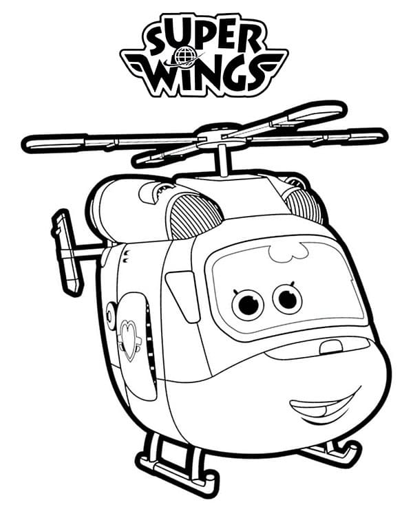 Coloriage super wings dizzy