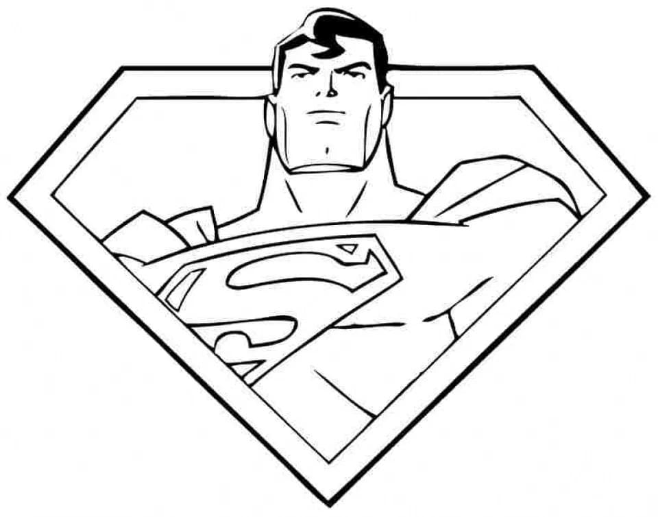 Coloriage superman fort 4