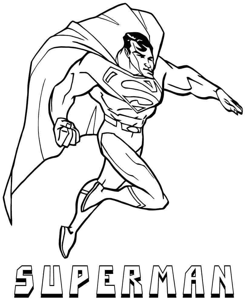 Coloriage superman génial 1